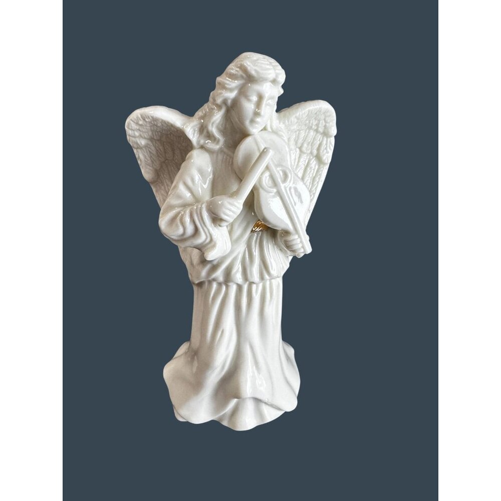 Lenox Angel Figurine Ivory Porcelain Nativity Musician 7 Inch
